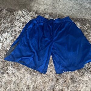 Vibrant Blue Athletic Shorts with Elastic Waistband